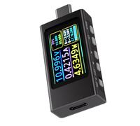 USB C Charging Diagnostic Tool Voltages Current Measurement Real Time Display Travel Friendly Aluminum Housing Digital Ammeter Voltmeter