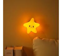 USB-C Charging Star Moon Night Light Made from ABS and Silicone for Safe For Baby Nursery Illumination (Star)