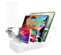 USB C Charging Station for Multiple Devices Apple,100W 4 PD and 2 USB Charger Stations Compatible with Apple iPhone iPad and Android Phone and Tablet,Type C Multi Charging Station
