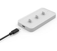 USB-C Charging Station for Wardrobe Motion Sensor Lights Indoor Under Cabinet Kitchen LED Strip light Rechargeable Battery Punk Wall Spot Lighting Can Charge Three At The Same Time (White)