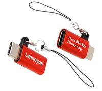 USB C Data Blocker Adapter 2Pack, USB Type-C Male to Female Only for Fast Charging Extender Connector, Protect Against Juice Jacking, Refuse Hacking Provide to provide Secure charging for USB-C Device