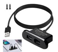 USB C Desk Power, Panel Mount Extension Cable 5V/2A USB/Type-C Embedded Charging Port, USB Installation Socket for Sofa Table Bedside Table Workbench Office 1.5 m