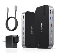 USB C Docking Station 3 HDMI, MOKiN 16 in 1 Docking Station 3 Monitors, Laptop Docking Station Displays with USB A/C 3.1/3.0/2.0, 100W PD, Ethernet, Audio, SD/microSD for MacBook/Dell
