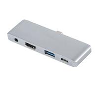 USB C Docking Station, 4 in 1 nition Multimedia Interface Hub A, Aluminum y USB C Dock with 60W Fast Charging, 4K HD Output, USB 3.0 Port, for T