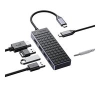 USB-C Docking Station 4K HDMI, Yottamaster 6-in-1 Type-C Hub Multiport Adapter with HDMI, PD 100W Powered, 3 USB3.0, Audio for Macbook Pro/Air and More USB C Laptops