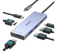 USB C Docking Station Dual Monitor, Melelink USB C Hub Multiport Adapter Laptop Docking Station with 2 4K HDMI, 100W PD, USBC & 2 USB-A 3.0 Ports Dock Dual Hdmi Hub for Dell, HP, Surface, MacBook