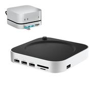 USB-C Docking Station for Mac Mini M4/M4 Pro with M.2 NVMe SSD Enclosure, 10Gbps USB Hub with SD/TF Card Reader, 4TB SSD Support & Dual 20Gbps Cables