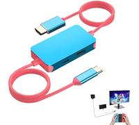 USB C Docking Station for ROG Ally/Switch/Steam Deck, USB C to HDMI/USB-A/PD Cable Multifunctional, Metal Design, 4K HDMI Output forTV/Monitor Laptop/Tablet,Mini US-B Hub Adapter