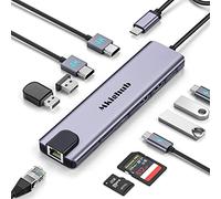 USB C Docking Station,Mkighub 11 in 1 USB C Hub Dual Monitor Adapter HDMI 4K, 100W PD, Ethernet, SD/TF, 2 USB3.0, 2 USB2.0, USB C 3.0 Data, for MacBook Pro/Air(Thunderbolt 3) Typc C Laptop