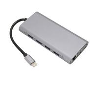 USB C Docking Station,Scan Documents Multi Language OCR,4xUSB3.0 HD 4K VGA RJ45 Ethernet PD Charging 3.5mm Sound USB C Docking Station
