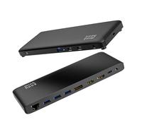USB C Docking Station Triple Monitor for HP Lenovo Dell,Minthouz 12 in 1 Docking Station with 130W Adapter,4K Dual HDMI+8K DP,4*USB-A 5G,2*USB-C 10G,Ethernet,3.5mm Multiport Adapter for Laptop/Tablet
