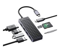 USB C Docking Station, Yottamaster 8-in-1 Type C Multiport Dock Adapter with 4K HDMI, SD/TF Reader, PD100W Powered, 3 USB3.0, Audio