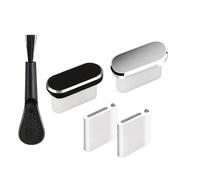 USB C Dust Plug - 2 Piece Waterproof Phone Port Protector | Cleaning Brush Included | Durable USB Port Protection Accessory | Anti Dust And Debris Plug System For Cellphone Tablet Daily Commuting