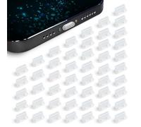 USB-C Dust Plug, Clear - Compatible with iPhone 17, 15, 16, Plus, Pro, Max, Samsung Galaxy S25-S10, Pixel, iPad, Switch, MacBook, Kindle 11th Gen & Laptops - Type-C Anti-Dust Protection-50 Pack