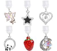 USB C Dust Plug - Port Plug Protector for Charging Port, Anti-Dust Cover for Type C Devices,Phone Charm Decor for Women & Girls, 6-Pack