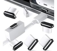 USB C Dust Plugs for iPhone 17 Air 16e 16 Pro Max 15 Plus,5 Pack Anti Dust Cover for Samsung A17 A16 S25 S24 A54 S23,Type C Charging Port Protector for Google Pixel 10 9 8 7 with Clip Fixer Clear Case