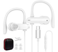 USB C Earbuds Wired Over Ear Headphones for iPhone 17 16 Pro Max Samsung S25 S24 Ultra A17 A16,Type C Sport Headphones Wired Earphones with Ear Hooks &Loop Microphone for iPad Pro Air Galaxy Z Fold 7