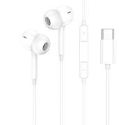 USB C Earphones, USBC Headphones Wired Earphones Type C In Ear Earbuds With Mic & Volume Control for iPhone 15/16/17 Plus iPad Samsung Galaxy S26 S25 S24 S23 S22 S21 FE iPad Pro Huawei Google Pixel