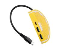 USB C Electrical Socket Type C Male to 2X USB3.0+Type C Power Strips Charging Adapter Station Splitter for Tablets Laptop