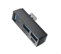 USB-C Enabled 4-Port USB 3.0 Hub For PS5 PC Laptop Compatible 5 Gbps Data Transfer Speed LED Indicator No Driver Installation Required