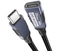 USB C Extension Cable 3ft, USBC Extender 20Gbps Data Transfer/240W Charge/4K@60Hz HD Video USB 3.2 Type C Male to Female Cord Braided Support MacBook Air Pro, Hub, Phone, Portable Monitor and More