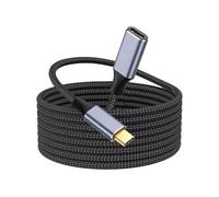 USB C Extension Cable 3M, USB 3.1/10Gbps 100W Type C to C 4K@60Hz Male To Female Fast Charge Extended Nylon Lead 4K 60Hz Video Display for MacBook iPad Pro Air Galaxy S25 S24 S23 iPhone 17 16 15