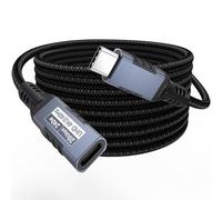 USB C Extension Cable 6ft, 20Gbps/240W/4K@60Hz Type C Male to Female USB 3.2 Gen 2 Charging/Data Sync USBC Extender Cord, Braided Nylon for MacBook Air/Pro, PSVR2, Portable Monitor, Hub, Phone