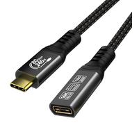 USB C Extension Cable 80Gbps for Thunderbolt 5 Support 240W Charging and 16K/8K Display, Type C Extender Cord Male to Female Compatible with USBC Hub/iPhone16/MacBook/iPad, 0.5m