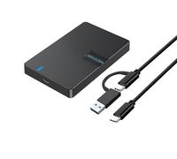 USB-C External Hard Drive Enclosure 2.5'' HDD SSD for sata - WEETOTUNG 6Gbps Tool-Free Case Compatible with UASP Drive - for 7mm 9.5mm Drive with MacBook WD Seagate PlayStation