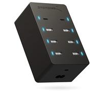USB C fast charger 100 Watt 8 ports (6 type A + 2 USB C ports) with power supply, Multi USB charging station, Wall Charger for USB-C laptops, iPhone, Samsung Galaxy, etc (AX-ADPD)