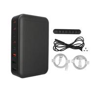 USB C Fast Charger 100W GaN 6 Port Type USB C Charging Station Hub, Smart Chip Safety, Compact Size, for Pro 16in IPadPixel Note (UK Plug)