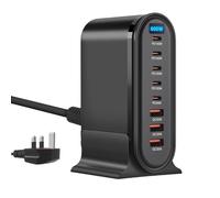 USB C Fast Charger Block, Upgraded 600W 8-Port GaN Charging Station Hub Brick Multiple, PD 140W Laptop Charger Plug Power Adapter, for MacBook Pro/Air, Steam Deck, Dell XPS, iPhone 17/Pro/16/15,Galaxy