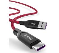 USB C Fast Charger Cable for Honor,1.8M 100W Type C Fast Charging Nylon Braided Cord Supercharge Lead for Honor 400 200 Pro Lite/90 70 Pro Smart/Magic5 6 Lite 7 Pro V3 X6b X6a X8b X9b X7b X7c Pad 9 8