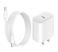 USB C Fast Charger for Airpods 4 Gen,AirPods Pro 2 Gen,AirPods Max 2024,iPhone 15 16,iPad, iPad Pro - 6.6ft USB-C Cord, 20W PD Power Adapter