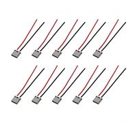 USB-C Female Connector 2 Pin for DIY Charging Projects, Type-C 2Pin Welding Wire with PVC Insulation and Stainless Steel Housing, 10 Pack