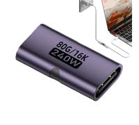 USB C Female to Female Adapter - 240W Converter Extender Coupler | Durable Portable Connector for Laptop, Desk, Workplace, Home, Travel, Conference Presentation