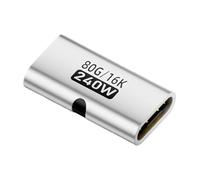 USB C Female to Female Adapter - 240W Type-C to Type-EPC Mini Connector | 80Gbps Data Transfer | 16K 60Hz Video Support | Fast Charging Display Dock Extension