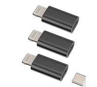USB C Female to Lightning Male Adapter (3 Pack)Type C Charger Cable Charge Port Converter for Apple iPhone 14 13 12 11 Pro Max Mini Xs SE 6 7 X Xr 8 Plus Ipad Air Thunderbolt 4 Charging Cord Connector