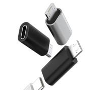 USB C Female to Micro USB Male Adapter 3 Pack Charging Converter Connector compatible with X Z5 Premium Z3 Plus Z2 Z3 T2 Ultra C3 compatible for Samsung Galaxy compatible with Data Sync