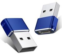 USB C Female to USB Male Adapter (1Pc), 3.1 USB A to USB C Adapter, One-Sided SuperSpeed Data Sync & Fast Charging For Phones, Laptop, Charger, Quest Link (Blue)