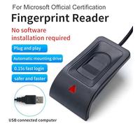 USB-C Fingerprint Lock for Windows, 10-User Capacity with 360° Capacitive Recognition, 1.5m Cable for Secure PC Access