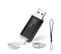 USB C Flash Drive 32gb, 2 in 1 Type C Memory Stick 32gb USB Key Portable Otg Pen Drive for Tablets, New Macbook, Android Smartphones, Samsung, Huawei, Oneplus Etc. (Black)