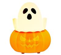 USB C Ghost Pumpkin Night Light - Rechargeable Pumpkin Lantern with Adjustable Light Colour Cute Vintage LED Decor Touch Control Night Light Gift for Birthday Christmas Home Decor