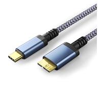 USB C Hard Drive Cable 0.2M, Type C to USB3.0 Micro B Drive Cable Compatible With Portable External Hard Hrives Such as WD Elements, Seagate Expansion, Toshiba, Samsung M3, Galaxy S5, LaCie, Maxtor