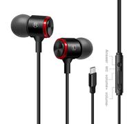 USB C Headphone for iPhone 15 16 Pro Max,USB Type C Earphones USB C Wired Earbuds Microphone Volume Control for MacBook Pro, Laptop, Samsung Galaxy S24, etc
