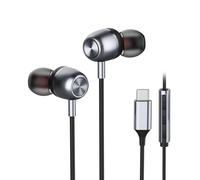 USB C Headphone for Samsung S23 FE S22 S21 S20 A53 A54 Wired Earbuds Metal in-Ear Type C Earphone with Microphone Volume Control Bass Stereo for iPhone 15 Pro Max iPhone 16 Pro Max Pixel 6 6a 7a 8 5