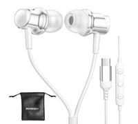 USB C Headphone for Samsung S25 S24 S23 FE S22 Ultra A16 A55 A54 Wired Earbuds Magnetic in-Ear Type C Earphone with Microphone Volume Control Stereo Noise Canceling for iPhone 16 15 Pro Max Plus Pixel