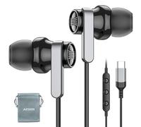 USB C Headphone for Samsung S25 S24 S23 Ultra FE S22 A55 A54 A16 Wired Earbuds Magnetic in-Ear Type C Earphone with Microphone Volume Control Stereo Noise Canceling for iPhone 16 Pro Max Pixel 9 8a