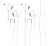 USB C Headphones, 2 Pack Wired In-Ear Earphones Noise Cancelling Headphones Type C In Ear Earbuds With Mic & Volume Control for iPhone 15/16/17 Plus iPad Samsung Galaxy S26 S25 S24 S23 S22 FE iPad