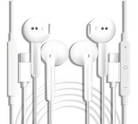 USB C Headphones, 2 Pcs USBC Headphones Wired Earphones Type C In Ear Earbuds With Mic & Volume Control for iPhone 15/16 Plus iPad Samsung Galaxy S25 S24 S23 S22 S21 FE iPad Pro Huawei Google Pixel